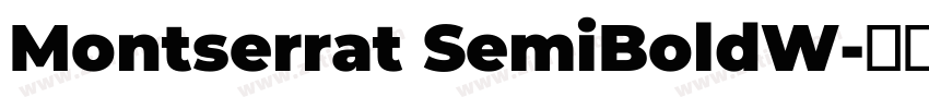 Montserrat SemiBoldW字体转换